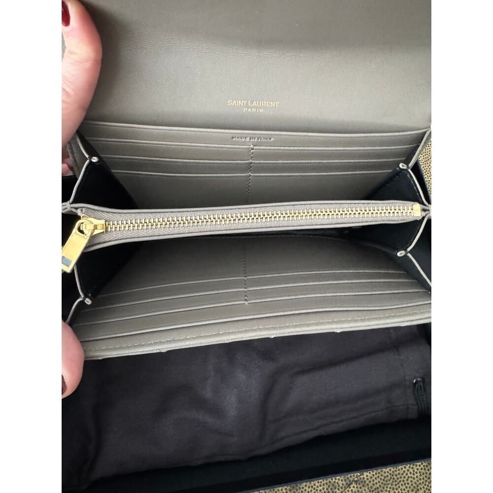 Saint Laurent Cassandra Large Flap Wallet Greyish Brown – Quilted Leather BNIB - Picture 7 of 11